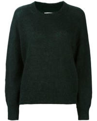 dunkelgrüner Pullover mit einem Rundhalsausschnitt von Etoile Isabel Marant