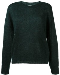 dunkelgrüner Pullover mit einem Rundhalsausschnitt von Etoile Isabel Marant
