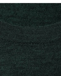 dunkelgrüner Pullover mit einem Rundhalsausschnitt von Falke
