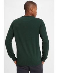 dunkelgrüner Pullover mit einem Rundhalsausschnitt von Funky Buddha