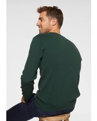 dunkelgrüner Pullover mit einem Rundhalsausschnitt von Gant