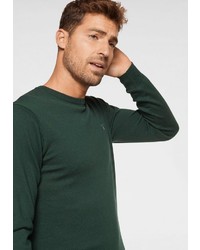 dunkelgrüner Pullover mit einem Rundhalsausschnitt von Gant