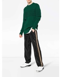 dunkelgrüner Pullover mit einem Rundhalsausschnitt von Curieux