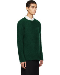 dunkelgrüner Pullover mit einem Rundhalsausschnitt von Comme Des Garcons Homme Plus