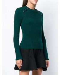dunkelgrüner Pullover mit einem Rundhalsausschnitt von Isabel Marant Etoile