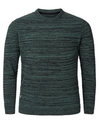 dunkelgrüner Pullover mit einem Rundhalsausschnitt von Jan Vanderstorm