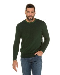 dunkelgrüner Pullover mit einem Rundhalsausschnitt von JP1880