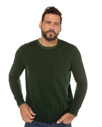 dunkelgrüner Pullover mit einem Rundhalsausschnitt von JP1880