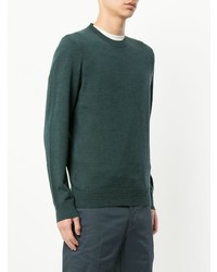 dunkelgrüner Pullover mit einem Rundhalsausschnitt von Gieves & Hawkes