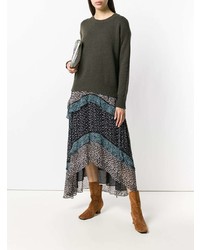 dunkelgrüner Pullover mit einem Rundhalsausschnitt von Etro