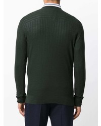 dunkelgrüner Pullover mit einem Rundhalsausschnitt von Fashion Clinic Timeless