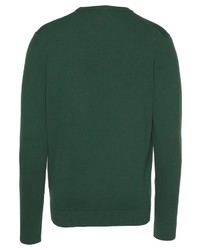 dunkelgrüner Pullover mit einem Rundhalsausschnitt von Lacoste