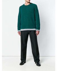 dunkelgrüner Pullover mit einem Rundhalsausschnitt von Haider Ackermann