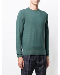 dunkelgrüner Pullover mit einem Rundhalsausschnitt von Cruciani