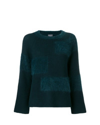 dunkelgrüner Pullover mit einem Rundhalsausschnitt von Lorena Antoniazzi