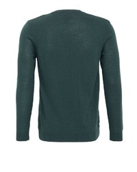 dunkelgrüner Pullover mit einem Rundhalsausschnitt von Lufian
