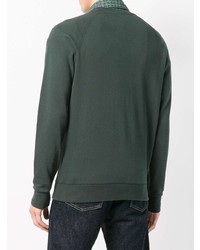 dunkelgrüner Pullover mit einem Rundhalsausschnitt von MAISON KITSUNÉ