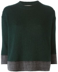 dunkelgrüner Pullover mit einem Rundhalsausschnitt von Marni