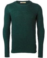 dunkelgrüner Pullover mit einem Rundhalsausschnitt von Nuur