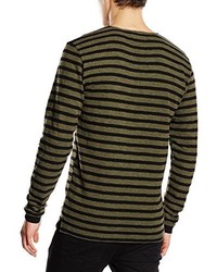 dunkelgrüner Pullover mit einem Rundhalsausschnitt von ONLY & SONS