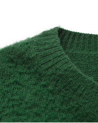 dunkelgrüner Pullover mit einem Rundhalsausschnitt von Acne Studios