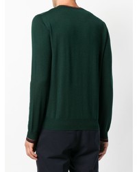 dunkelgrüner Pullover mit einem Rundhalsausschnitt von Etro