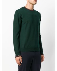 dunkelgrüner Pullover mit einem Rundhalsausschnitt von Etro