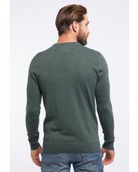 dunkelgrüner Pullover mit einem Rundhalsausschnitt von Petrol Industries