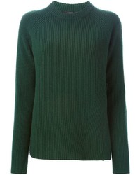 dunkelgrüner Pullover mit einem Rundhalsausschnitt von Proenza Schouler
