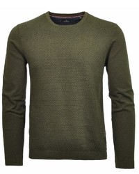 dunkelgrüner Pullover mit einem Rundhalsausschnitt von RAGMAN