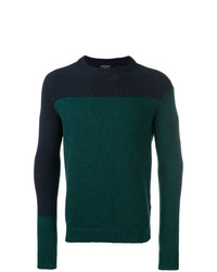 dunkelgrüner Pullover mit einem Rundhalsausschnitt von Roberto Collina