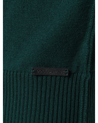 dunkelgrüner Pullover mit einem Rundhalsausschnitt von Dolce & Gabbana
