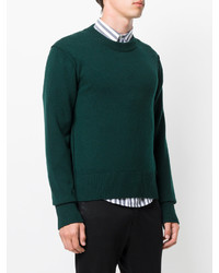 dunkelgrüner Pullover mit einem Rundhalsausschnitt von Dolce & Gabbana
