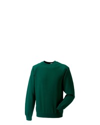 dunkelgrüner Pullover mit einem Rundhalsausschnitt von Russell