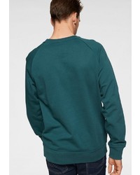 dunkelgrüner Pullover mit einem Rundhalsausschnitt von s.Oliver