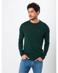 dunkelgrüner Pullover mit einem Rundhalsausschnitt von Scotch & Soda