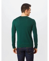 dunkelgrüner Pullover mit einem Rundhalsausschnitt von Scotch & Soda