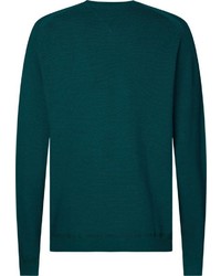dunkelgrüner Pullover mit einem Rundhalsausschnitt von Tommy Hilfiger