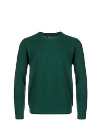dunkelgrüner Pullover mit einem Rundhalsausschnitt von Woolrich