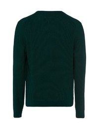 dunkelgrüner Pullover mit einem V-Ausschnitt von Brax