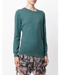 dunkelgrüner Pullover mit einem V-Ausschnitt von Isabel Marant Etoile