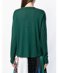 dunkelgrüner Pullover mit einem V-Ausschnitt von Aspesi