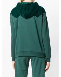 dunkelgrüner Pullover mit einer Kapuze von Pinko