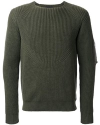 dunkelgrüner Pullover von 08sircus