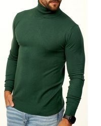 dunkelgrüner Rollkragenpullover von DAILY COTTON