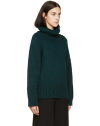 dunkelgrüner Rollkragenpullover von Stella McCartney