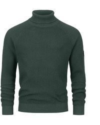 dunkelgrüner Rollkragenpullover von INDICODE