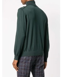 dunkelgrüner Rollkragenpullover von Ermenegildo Zegna