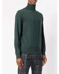 dunkelgrüner Rollkragenpullover von Ermenegildo Zegna