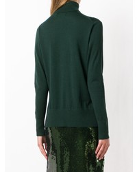 dunkelgrüner Rollkragenpullover von Calvin Klein